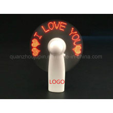 OEM DIY LED Words Advertising USB Mini Handheld Fan for Promotional Gift